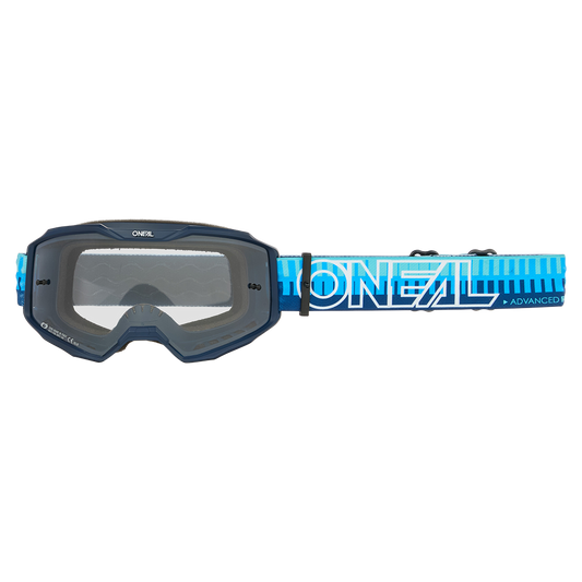 Maska O'NEAL B-10 STRIPED Niebieska Szyba Clear