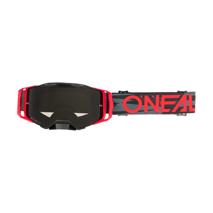 O'NEAL B-33 ICTUS Black/Red Goggles with Grey Lens