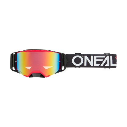 Ochelari de protecție O'NEAL B-33 HEXA negri/roșii, lentilă Radium roșie