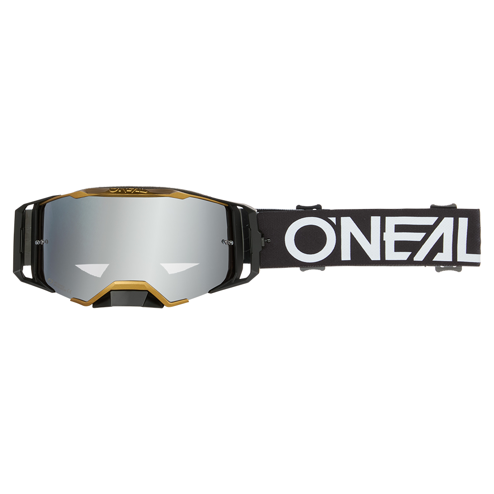 Maske O'NEAL B-33 HEXA Sort/Guld Skærm Silver Mirror