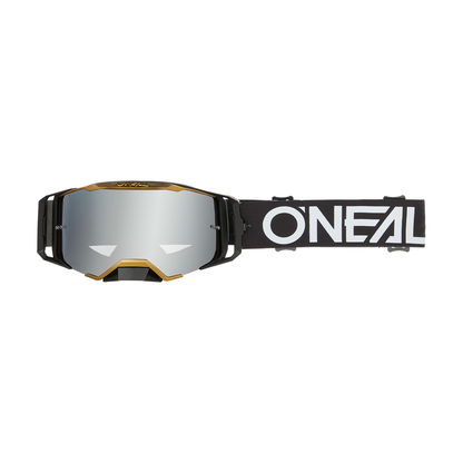 Masque O'NEAL B-33 HEXA Noir/Or Écran Silver Mirror