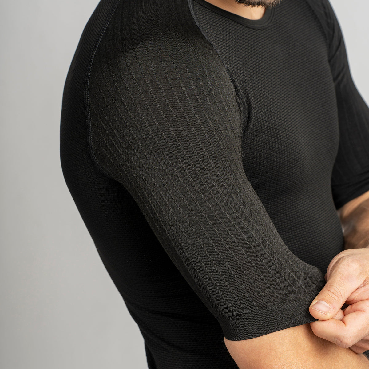 GRIPGRAB PACR SPRING AUTUMN SEAMLESS Short-Sleeve Base Layer Black