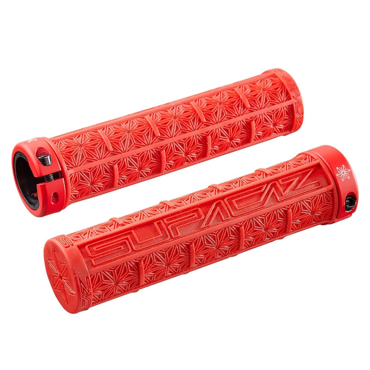 Chwyty SUPACAZ GRIZIPS Lock-On Czerwone