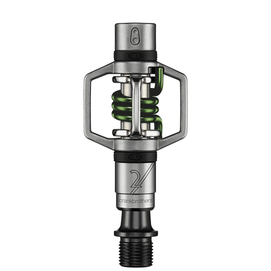Pedały CRANKBROTHERS EGG BEATER 2 Srebrne / Zielone