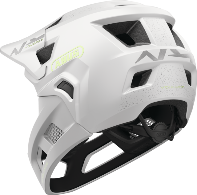 ABUS YOUDROP FF Junior MTB-hjälm Lemon Vit