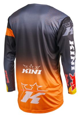 Långärmad O'NEAL MXC Kini Red Bull 2.0-tröja grå/orange – bakifrån