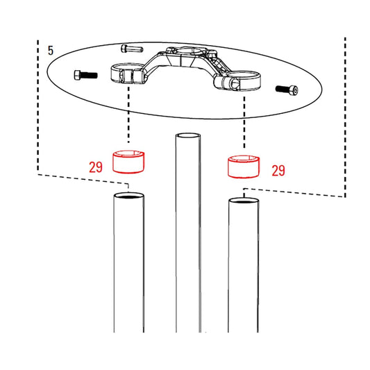 Pair of Bumpers for ROCKSHOX BOXXER/DOMAIN DC 35 mm Fork Stanchions #11.4015.361.000