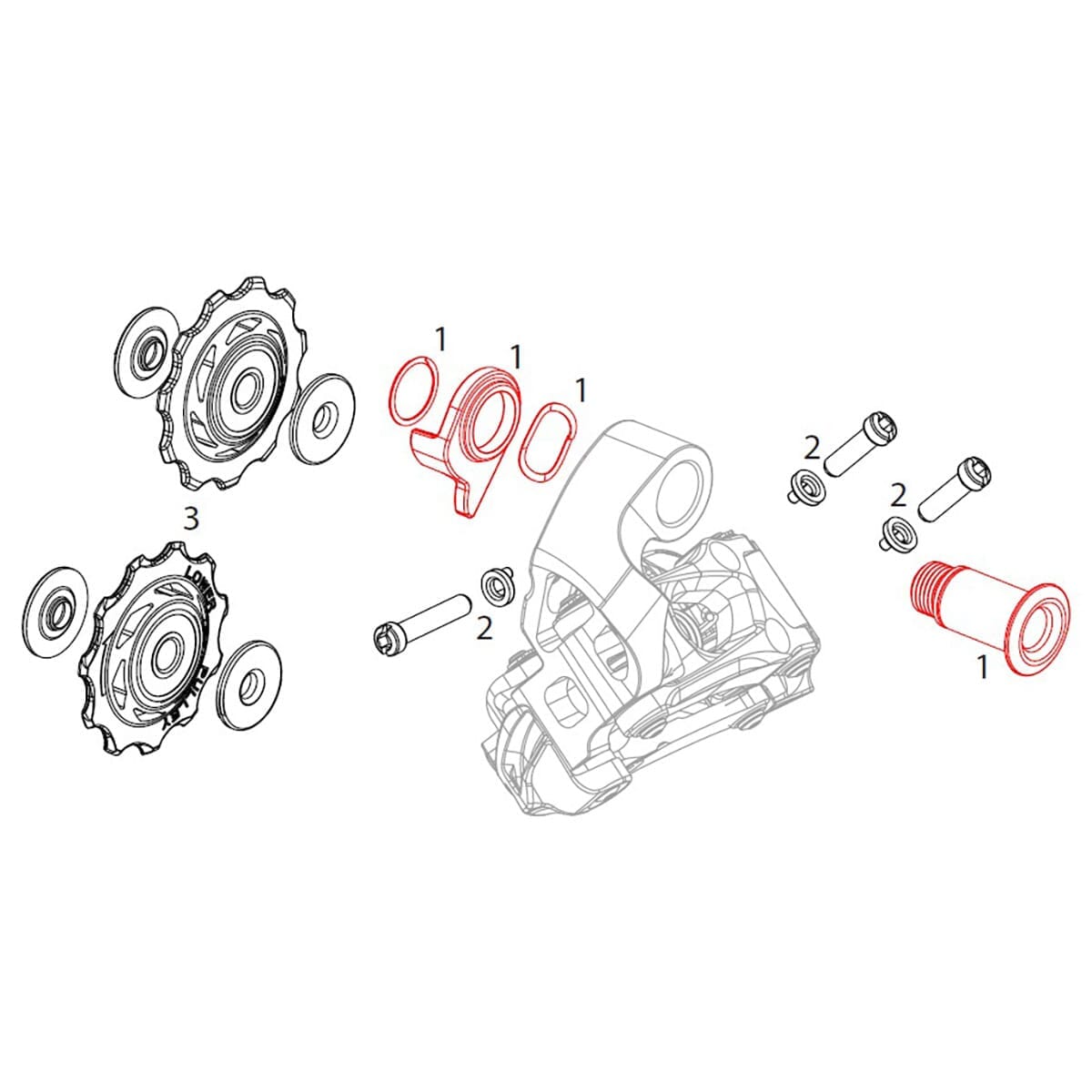 SRAM X7 Type 2 Rear Derailleur Fixing Bolt (10s) #11.7515.052.000