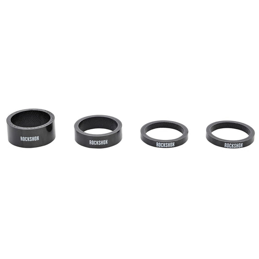 ROCKSHOX UD Carbon 1"1/8 styreafstandsstykker Sort/Hvid (x4)