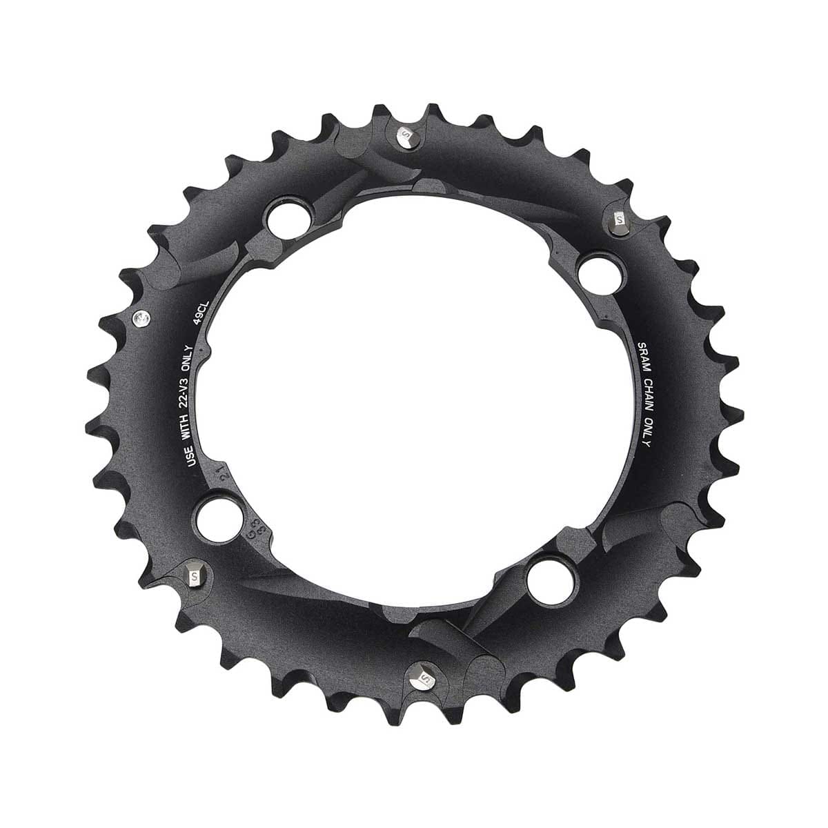 Yttre kedjehjul SRAM MTB 104BCD 10V 4 hål 104mm lång stift