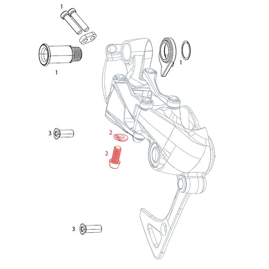 Βίδα Στερέωσης για Καλώδιο Πίσω Ντεραγιέρ SRAM GX 1x11V #11.7518.057.000