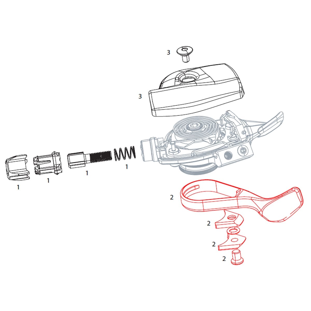Replacement Lever Kit for SRAM EAGLE XX1 Right Shifter #11.7018.056.000