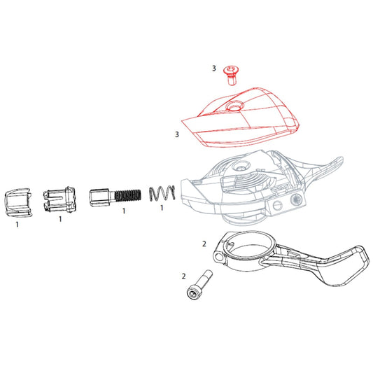 Καπάκι Δεξιού Χειριστηρίου Ταχυτήτων SRAM EAGLE X01 Μαύρο #11.7018.060.010