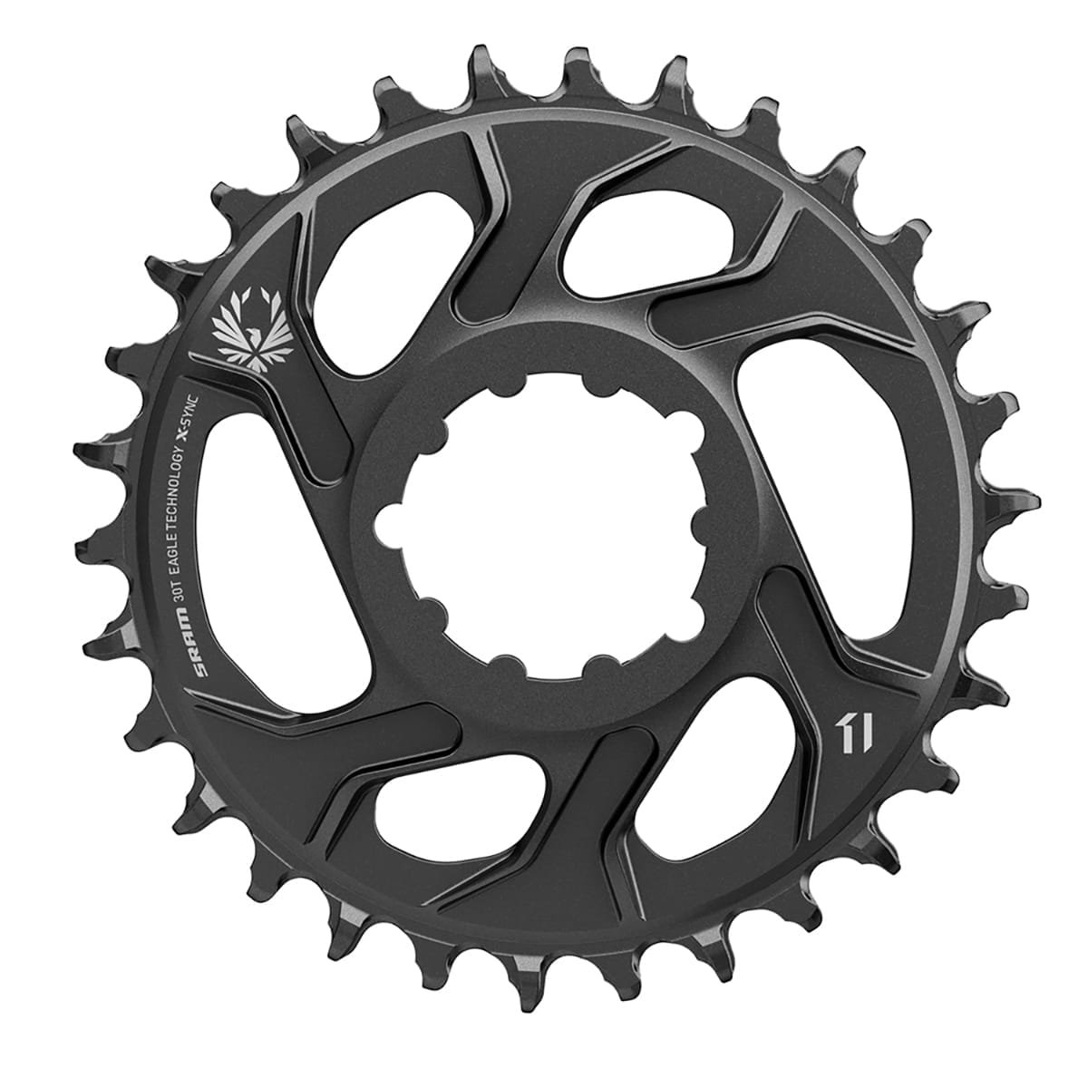 Enkelt kædehjul SRAM X-SYNC2 EAGLE BOOST 12V Direct Mount Offset 3mm Alu Sort