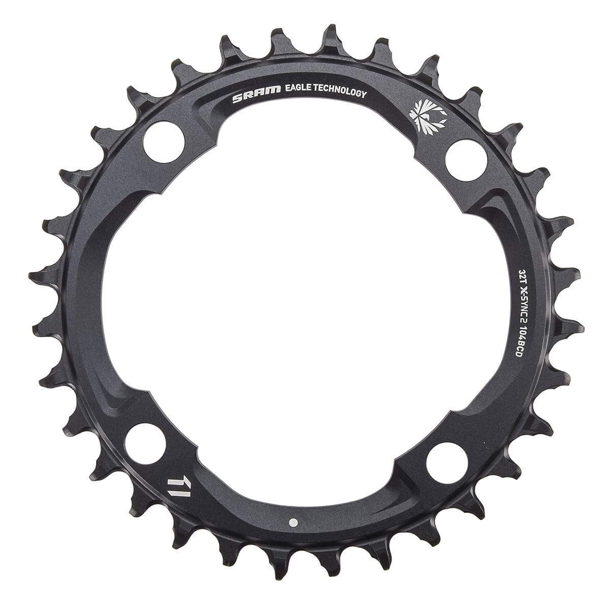 SRAM X-SYNC2 EAGLE 12V 4-Bolt 104mm Single Chainring Black