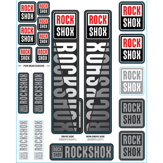 Sticker Kit for Single Crown Forks ROCKSHOX 35 mm Stanchions (2018+) Stealth