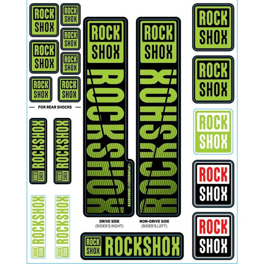 Sticker Kit for ROCKSHOX Single Crown Forks 35 mm Stanchions (2018+) Green