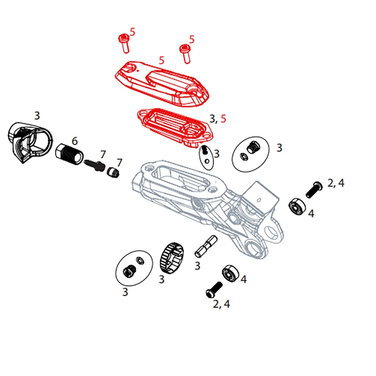 Cover Kit for SRAM CODE R B1/RSC A1 Lever #11.5018.022.002