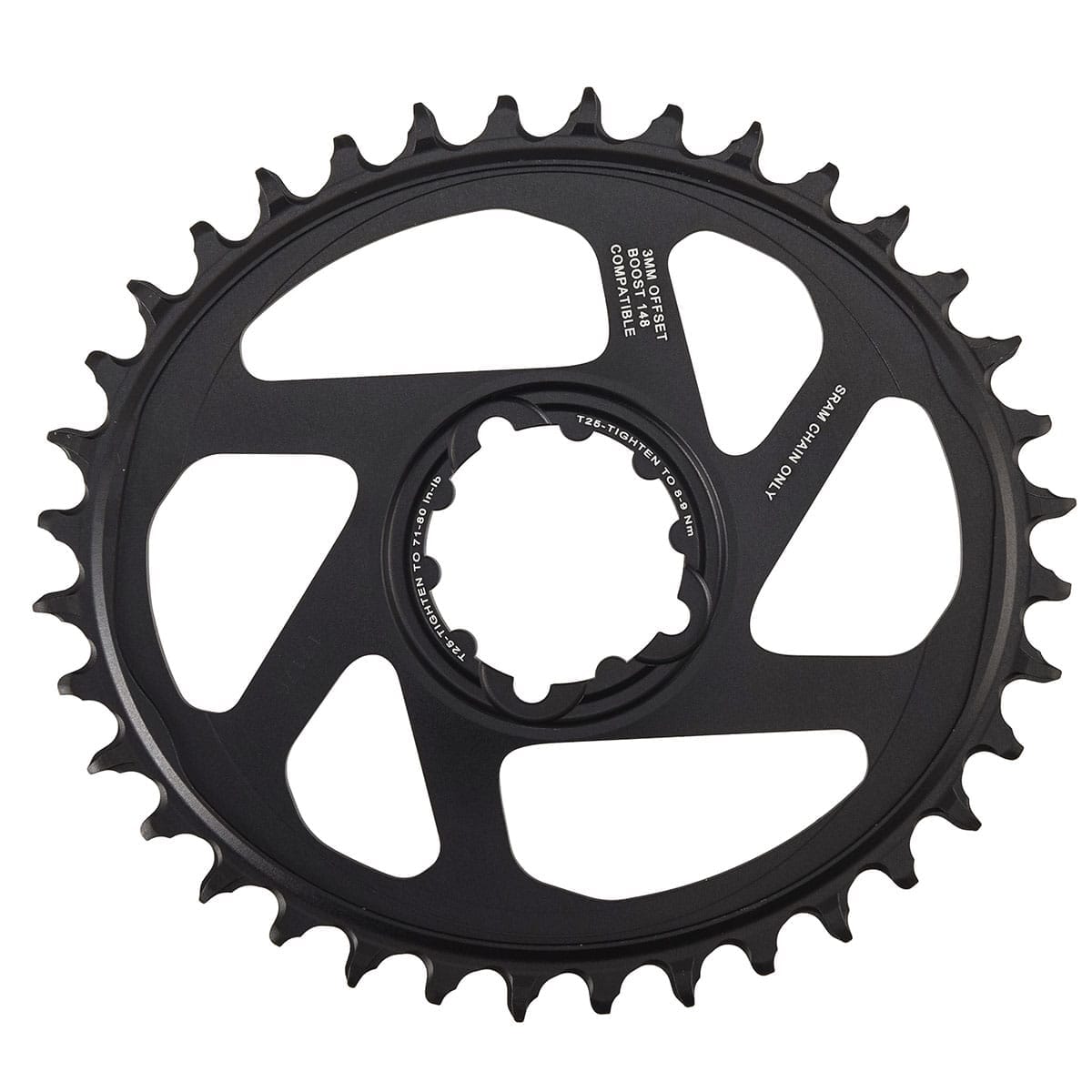 Enkelt kædeblad SRAM OVAL X-SYNC2 EAGLE BOOST Direct Mount Offset 3mm Alu Sort