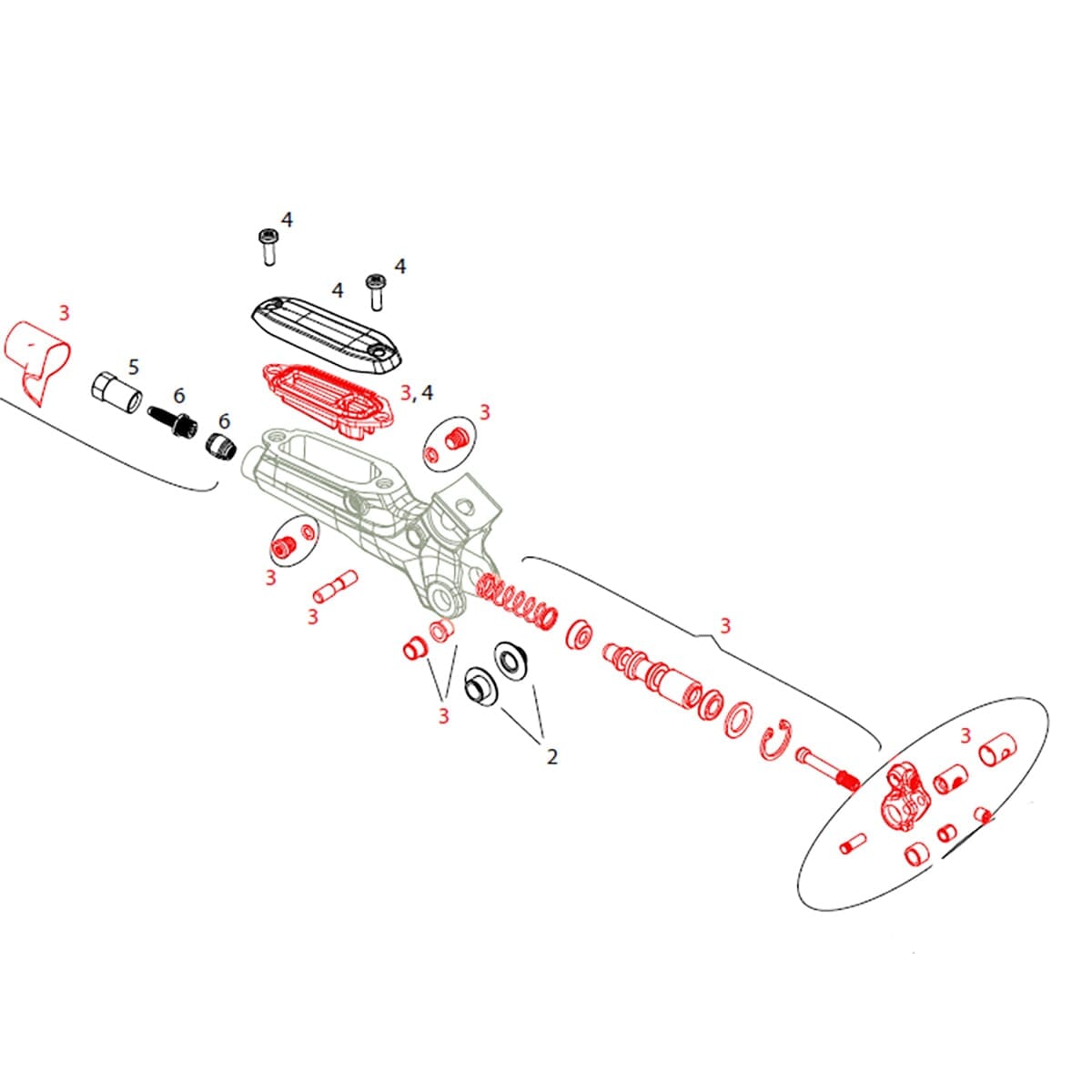 V2 Internal Parts Kit for SRAM Guide RS Lever #11.5018.005.009