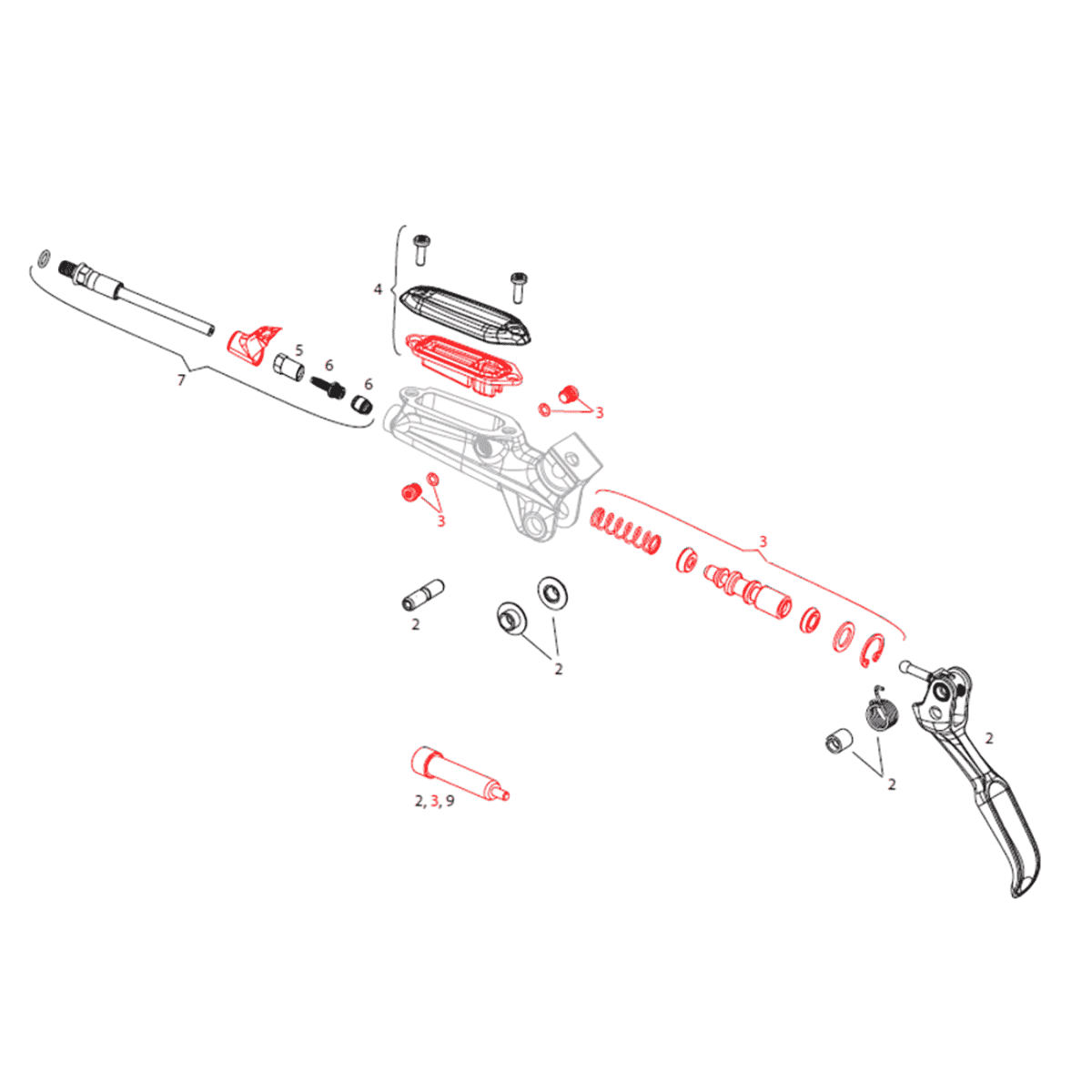 Sada vnitřních dílů pro páčku SRAM Level TL/TLM/Ultimate G2 11.5018.005.011