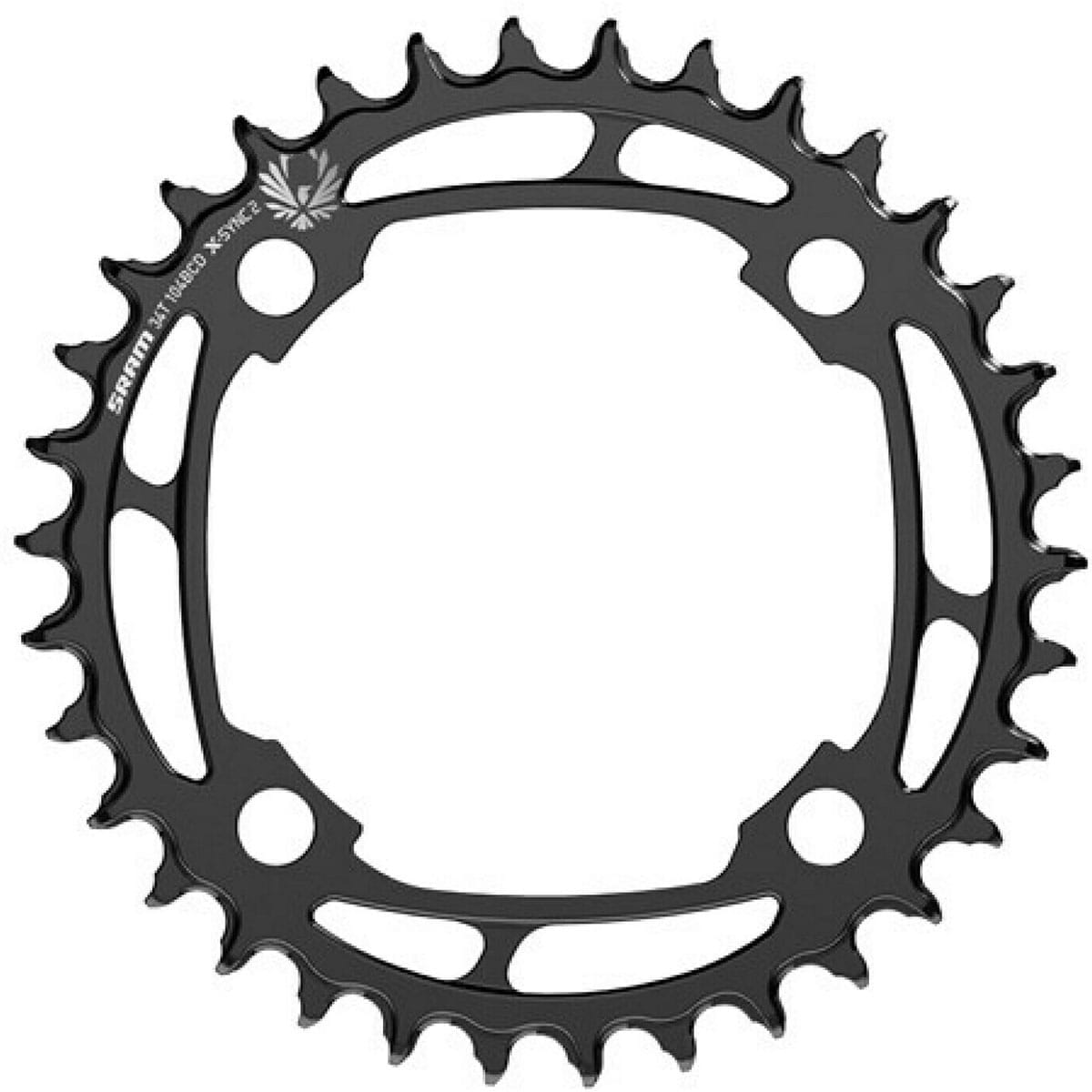 Μονό Πλατό SRAM EAGLE X-SYNC2 12 Ταχυτήτων Αλουμίνιο 4 Τρύπες 104 mm