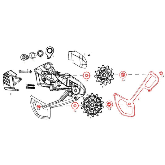 SRAM SX/NX Eagle/ GX Eagle AXS #11.7518.092.004 sisäinen häkkikoukku