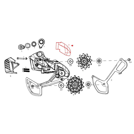 Pivot Cover for SRAM GX Eagle AXS Rear Derailleur #11.7518.097.002