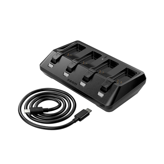 SRAM AXS Batterilader 4 Samtidige Porte + USB-C Kabel