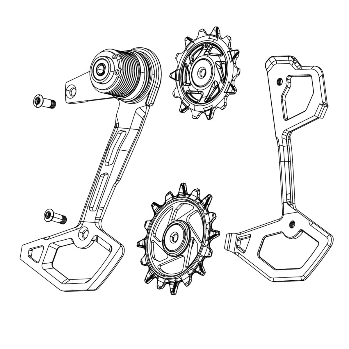 Complete 12S SRAM X0 T-TYPE EAGLE AXS Rear Derailleur Cage