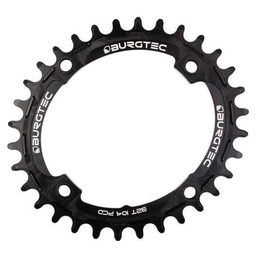 Μονό Πλατό BURGTEC THICK THIN OVAL 10/11/12V Narrow Wide 4 Τρύπες 104 mm Μαύρο