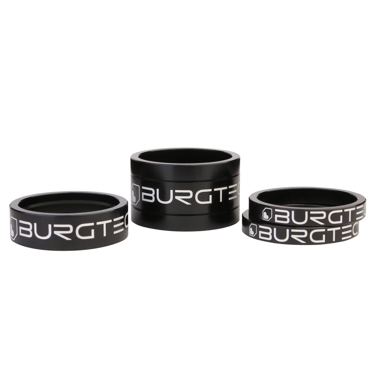 Kit afstandsstykker til styret BURGTEC 1"1/8 Sort