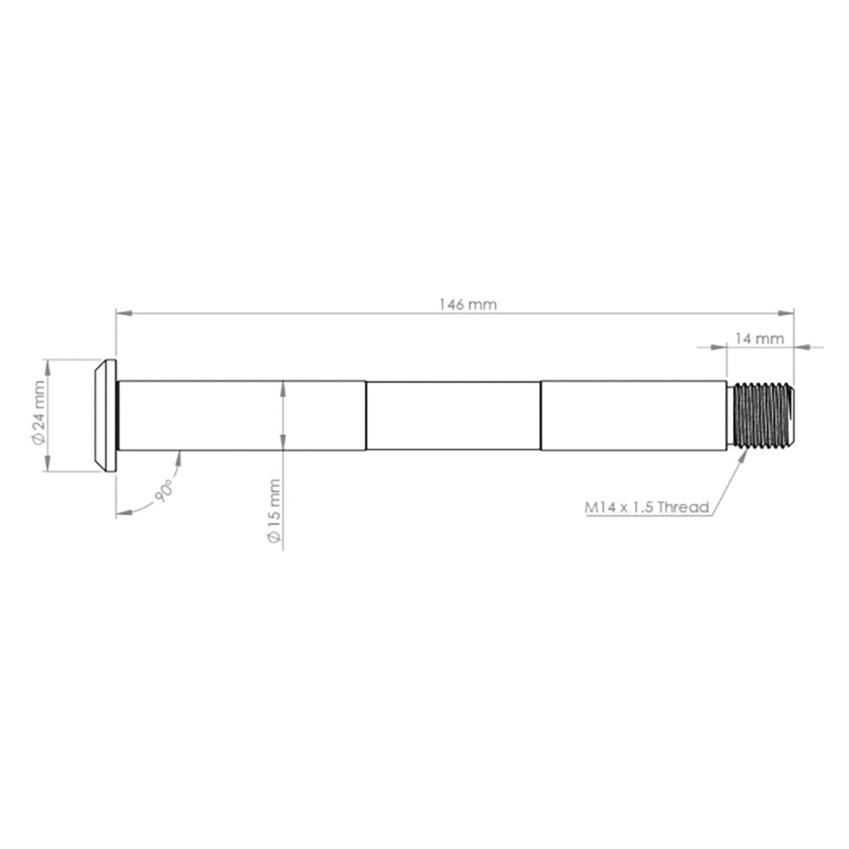 Oś Koła BURGTEC do Widelców FOX 15x100 mm Przód 2021 Czarna