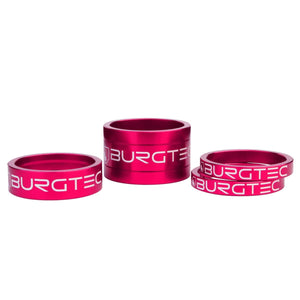 BURGTEC 1"1/8 Headset Spacer Kit Pink