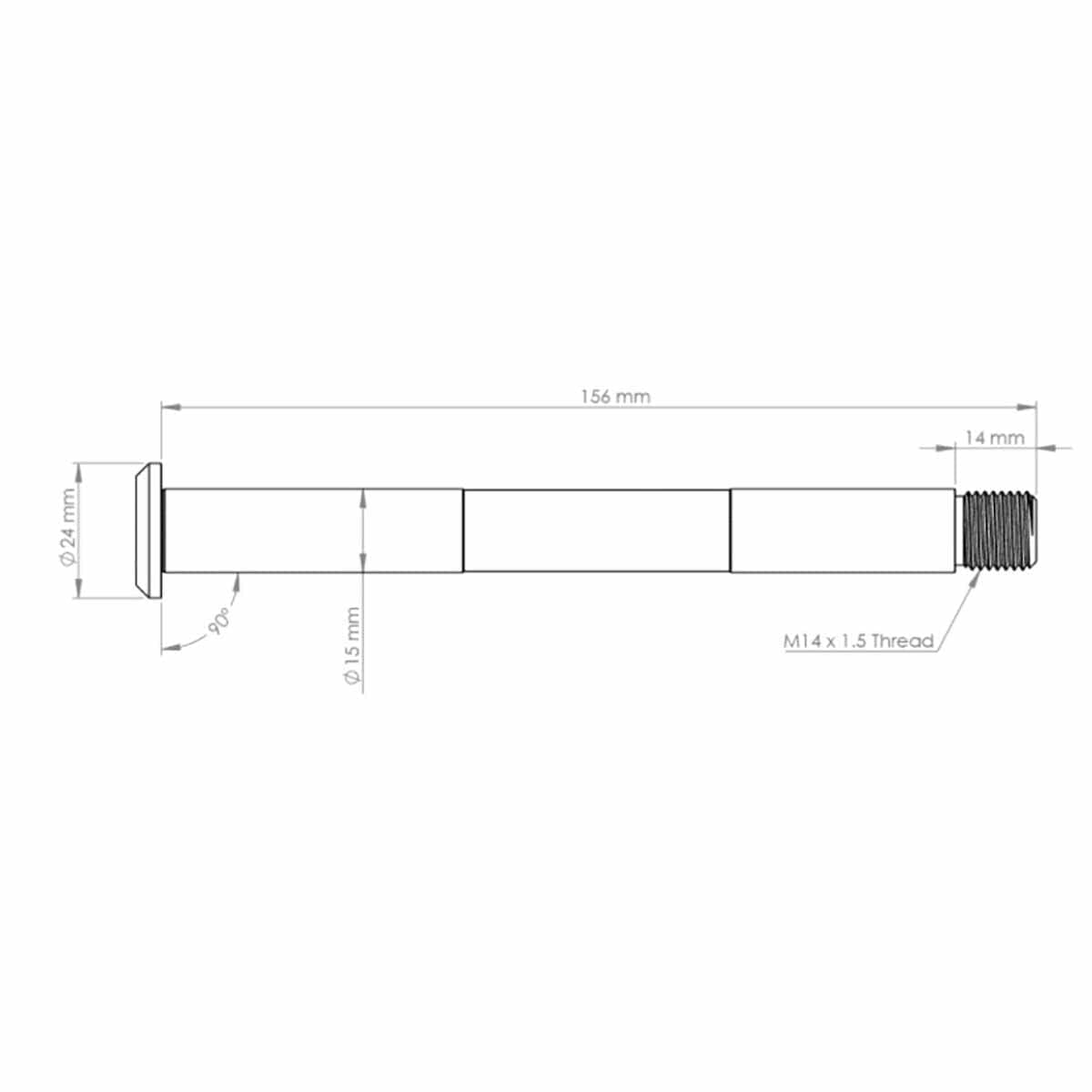 BURGTEC Front Wheel Axle for FOX Fork 15x110 mm Boost Front 2021 Rose