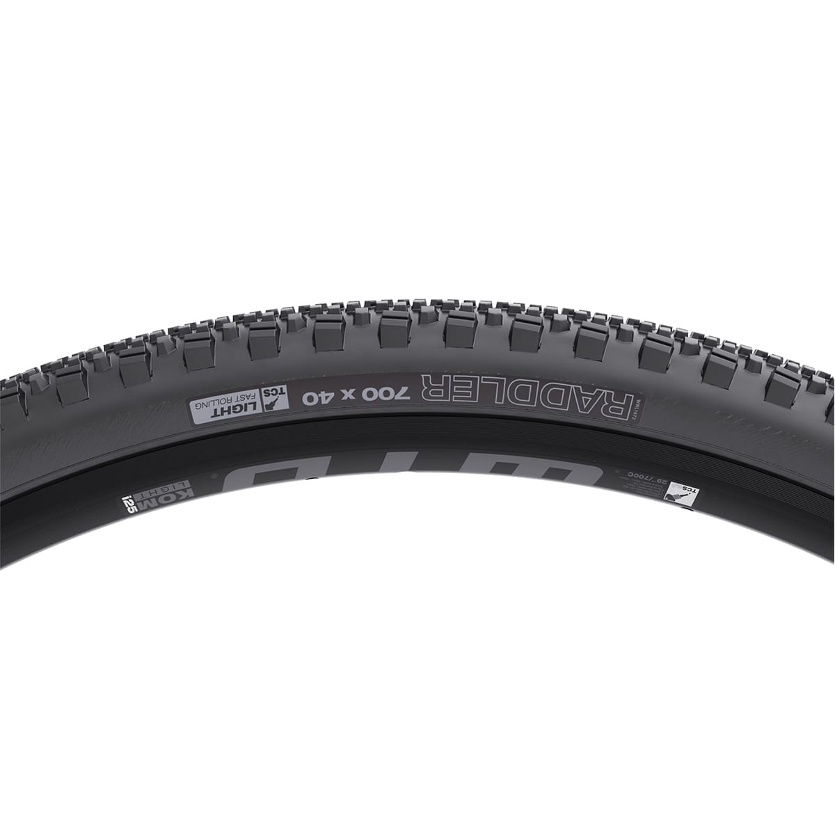 Ελαστικό WTB RADDLER TCS LIGHT FAST ROLLING DUAL DNA SG2 700x40c Tubeless Ready Ενισχυμένο Μαύρο