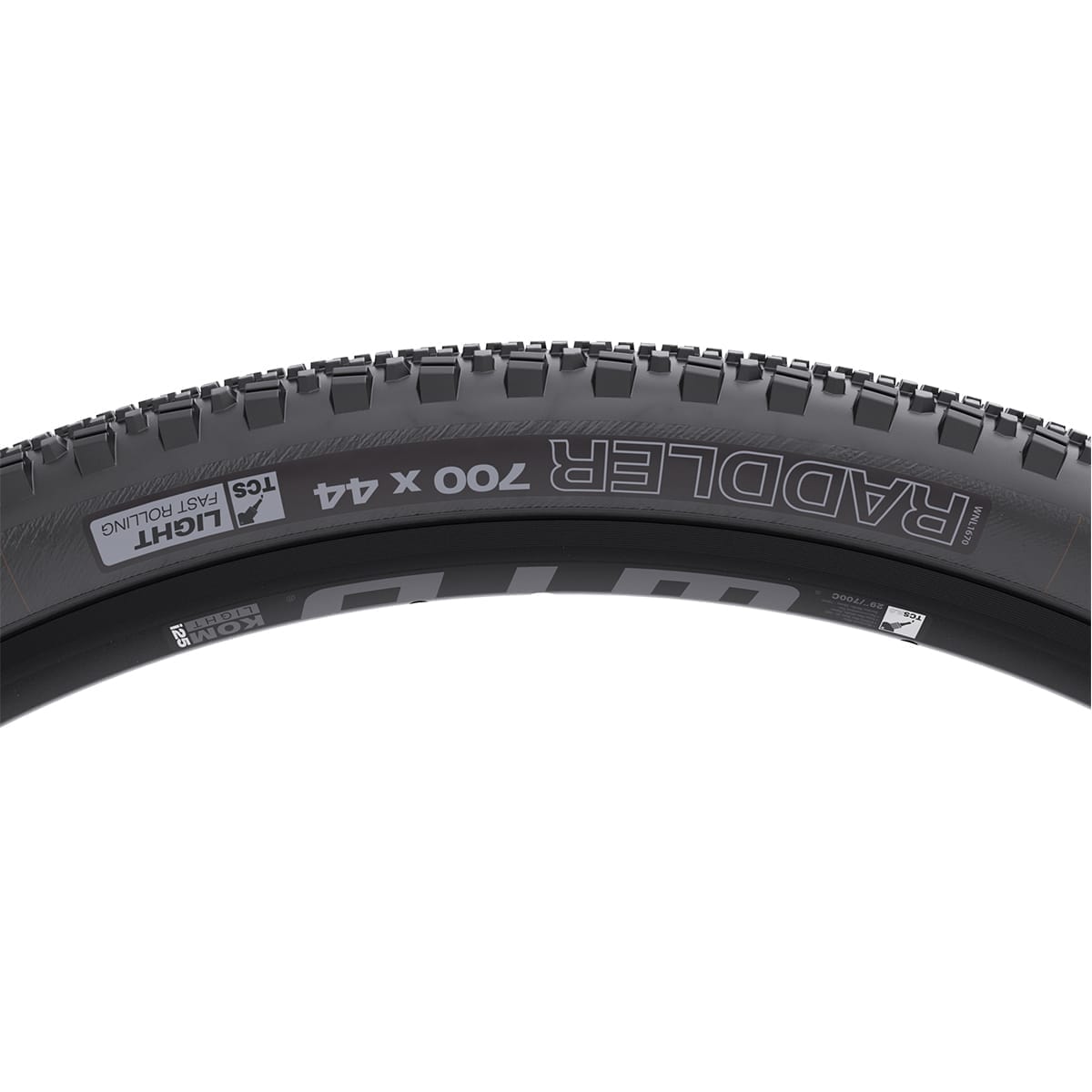 WTB RADDLER TCS LIGHT FAST ROLLING DUAL DNA SG2 700x44c Tubeless Ready Reinforced Black Tyre