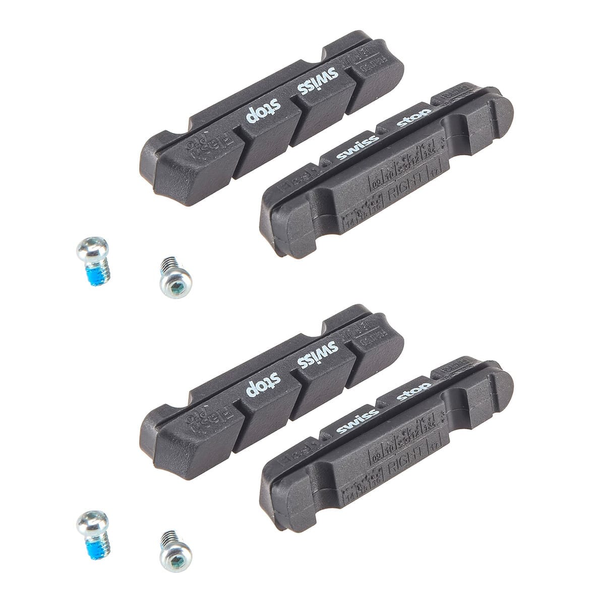 Sæt med 4 bremseklodser SWISS STOP FLASH Sort Aluminium