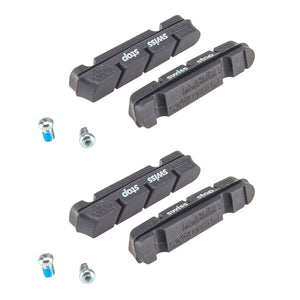 Sæt med 4 bremseklodser SWISS STOP FLASH Sort Aluminium