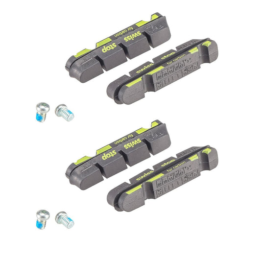 Kit 4 Jarrupala SWISS STOP FLASH Musta Hiilikuitu