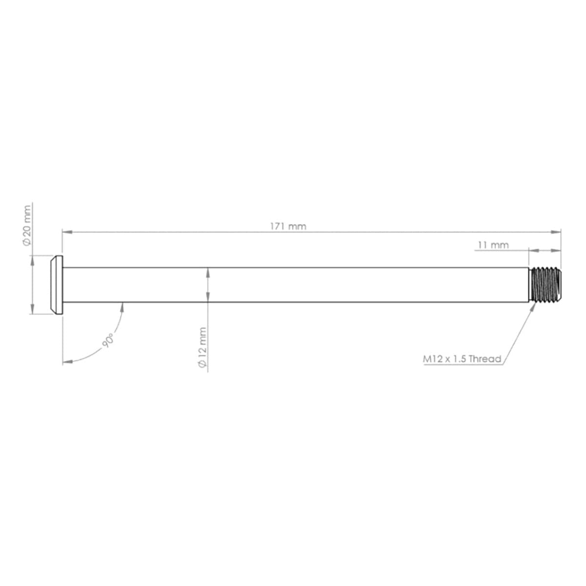Oś Tylnego Koła BURGTEC 171 mm do Ramy Yeti Czerwona