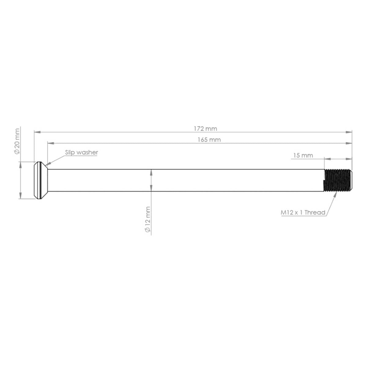 BURGTEC 172 mm Rear Wheel Axle for Specialized Frames Silver