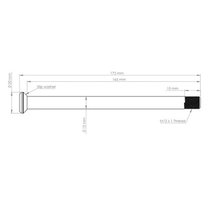 BURGTEC 172 mm Rear Wheel Axle for Specialized Frames Silver