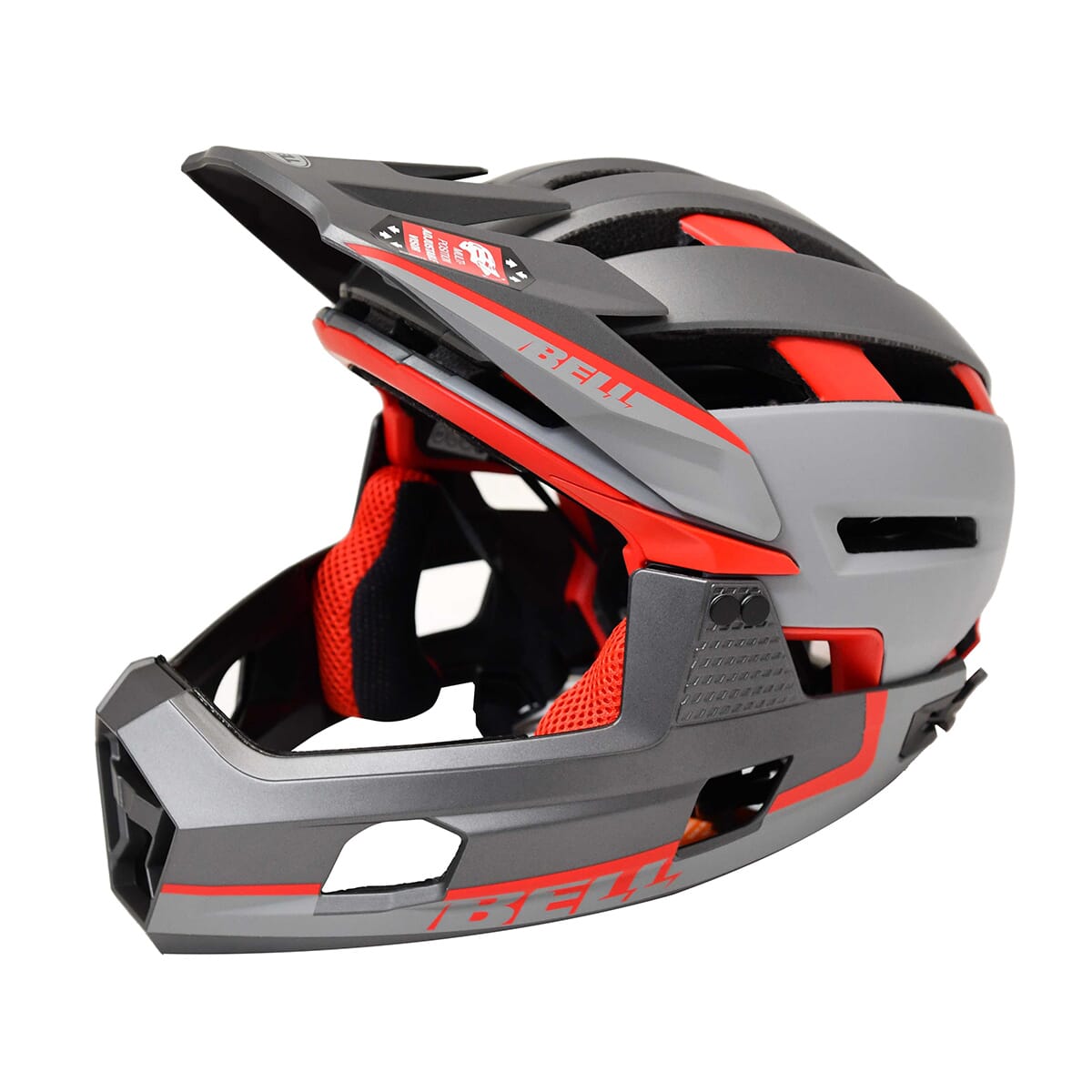 BELL SUPER AIR R MIPS MTB Helmet Grey/Red