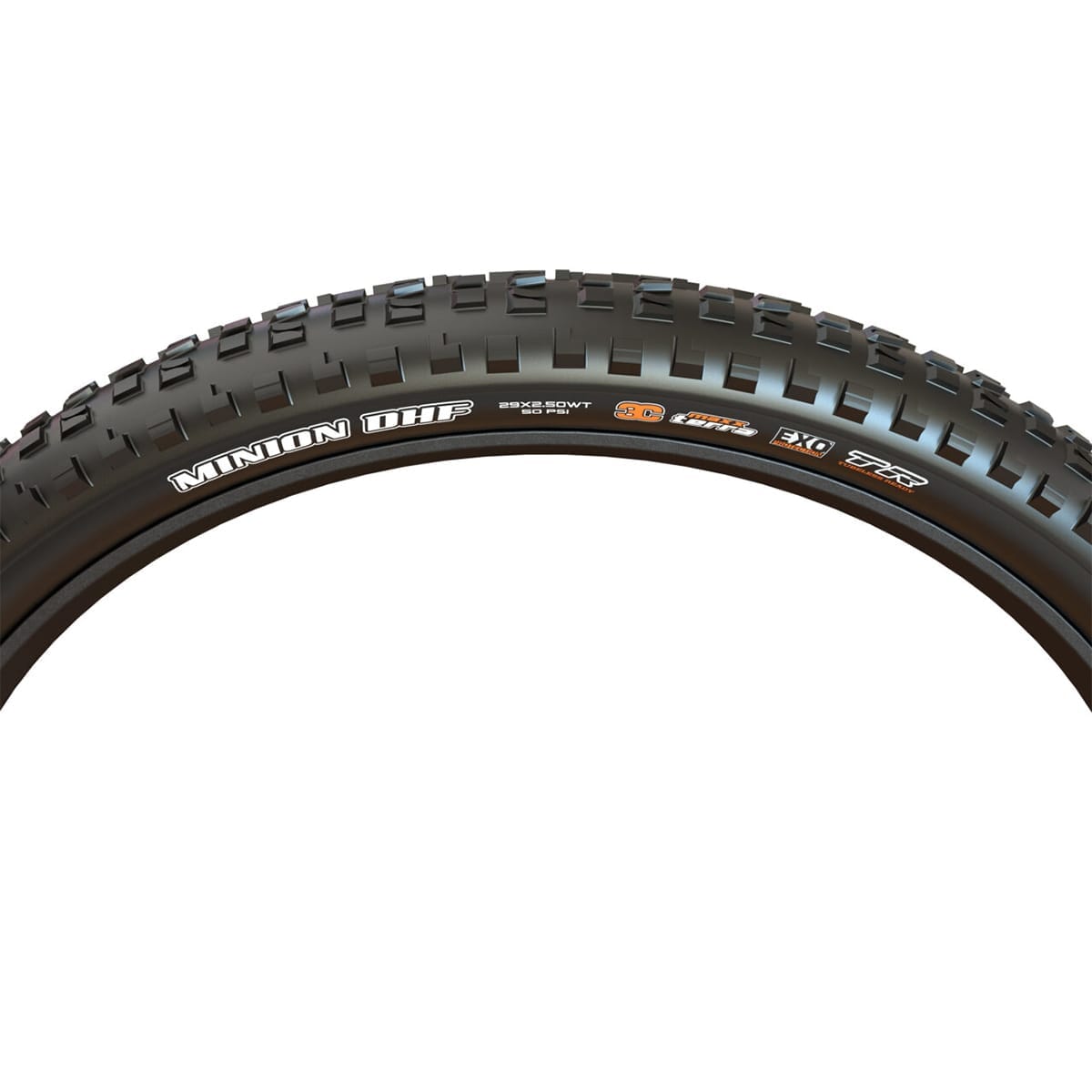 Däck MAXXIS MINION DHF 29x2.50 WT DH E50 3C MaxxGrip Tubeless Ready Mjuk Svart