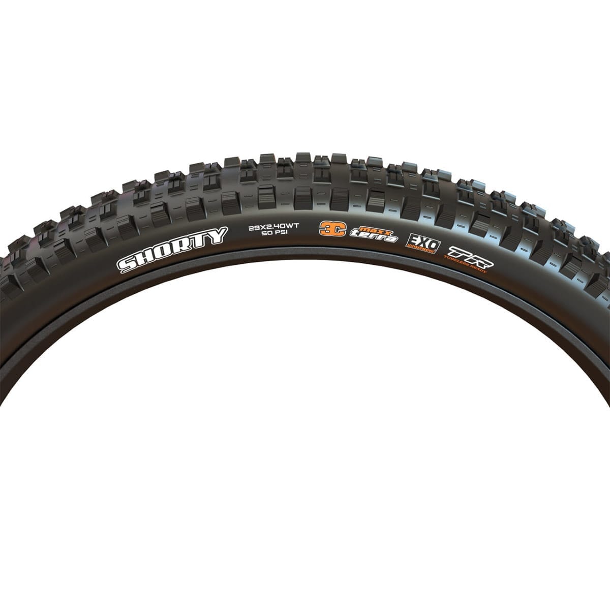 Dæk MAXXIS SHORTY 29x2.40 WT DH 3C MaxxGrip Tubeless Ready Bøjeligt Sort