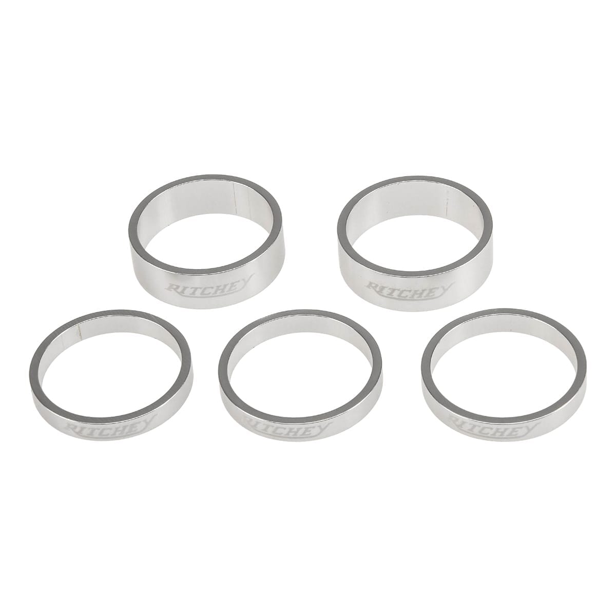 Set of RITCHEY CLASSIC 1''1/8 Aluminium Silver Headset Spacers