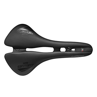 Sadel SELLE SAN MARCO ASPIDE SUPERLEGGERA OPEN FIT WIDE Carbon skinnebeslag