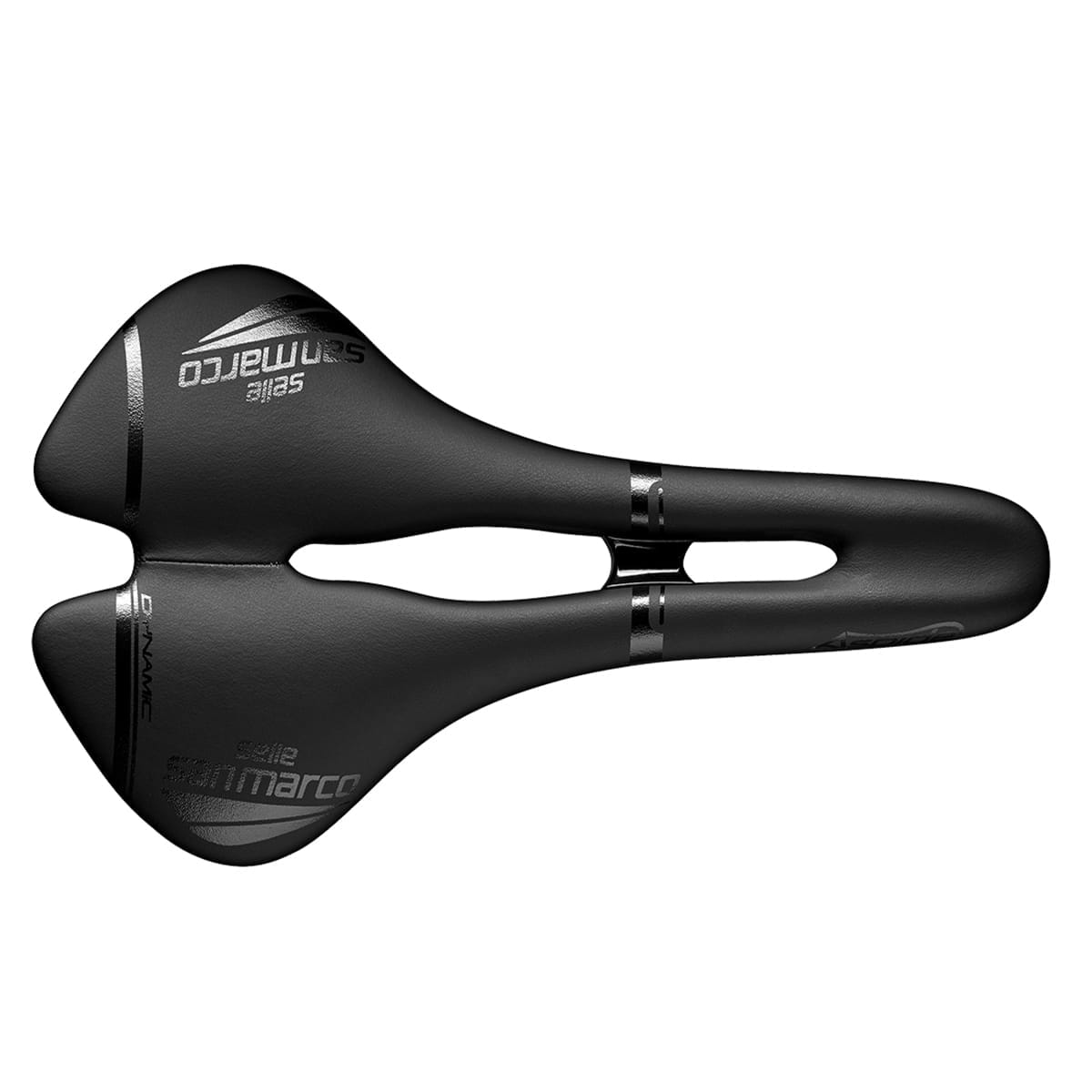 Sadel SELLE SAN MARCO ASPIDE DYNAMIC OPEN FIT WIDE Skenor Mangan Svart
