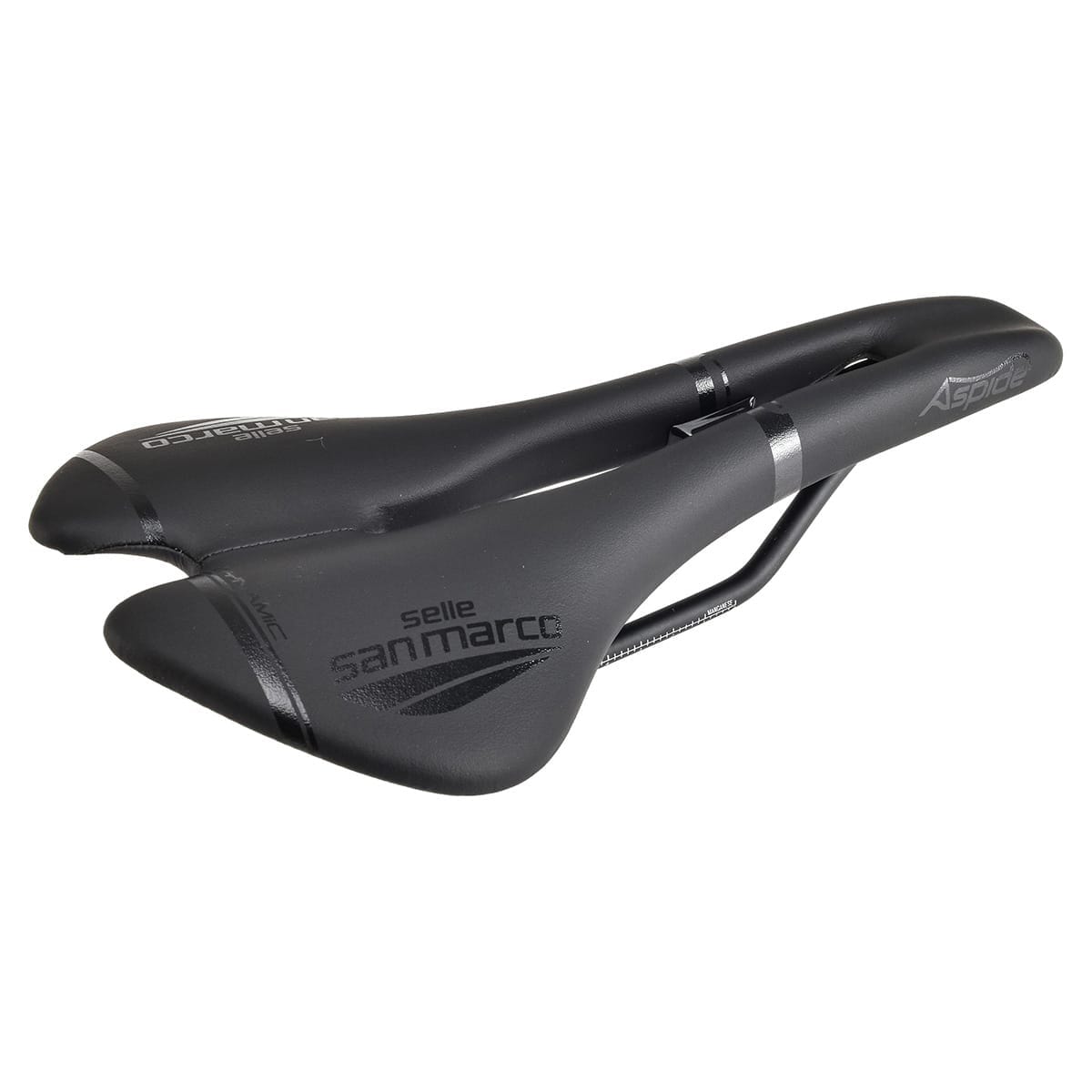 Sadel SELLE SAN MARCO ASPIDE DYNAMIC OPEN FIT WIDE Skenor Mangan Svart